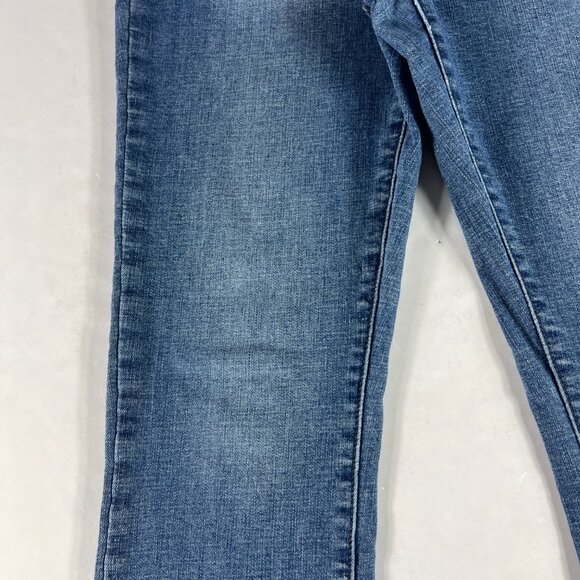 Pistola Jeans Women's 29x27* Mid Rise Skinny Crop Dark Blue Faded Denim Tag 28 - Picture 4 of 16